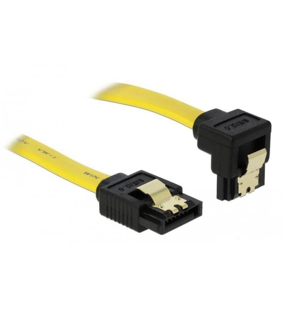 DELOCK - Câble SATA2 jaune, coudé, 50 cm