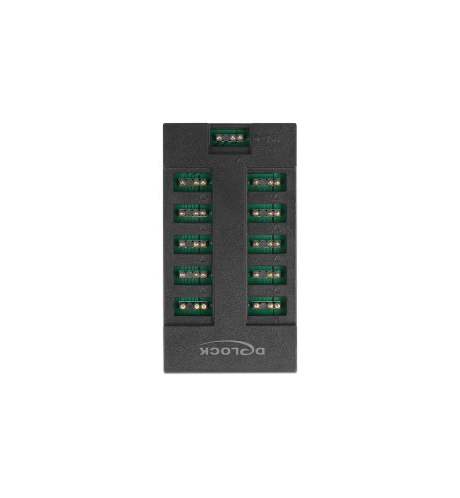DELOCK - Hub RGB pour LED ARGB avec 10 ports