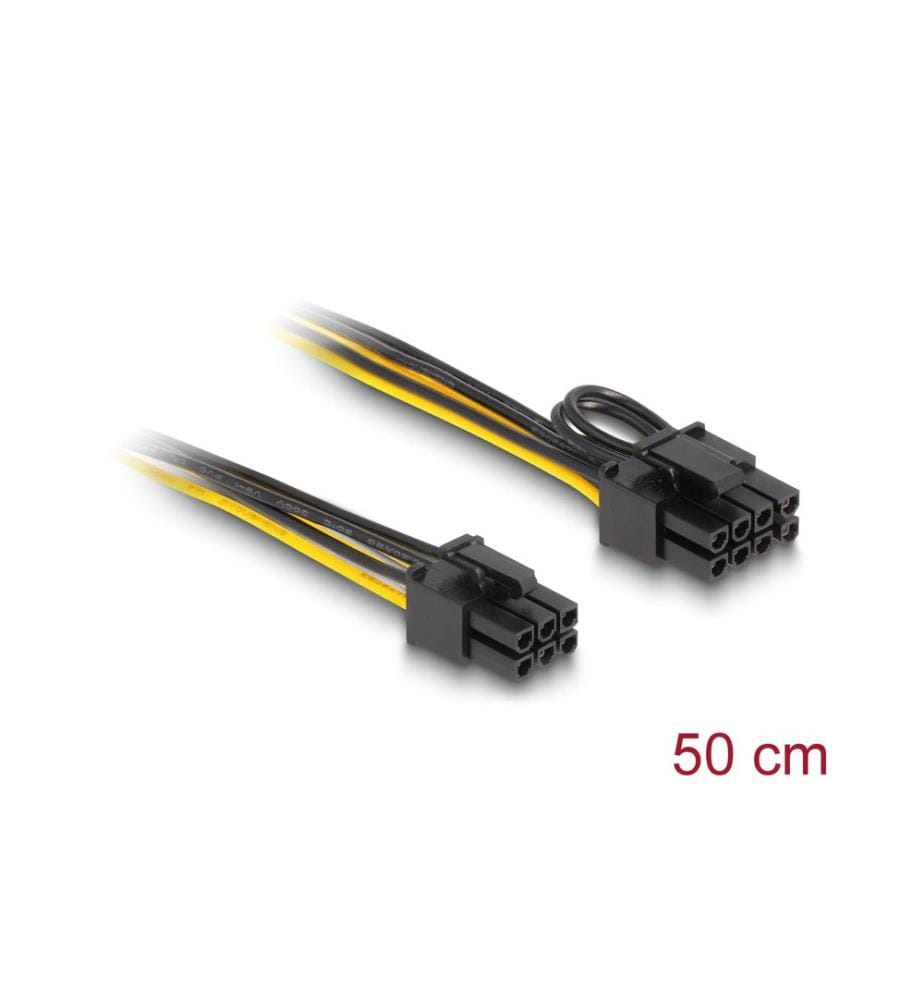 DELOCK - Stromkabel 6 Pin – 6+2 Pin 50 cm