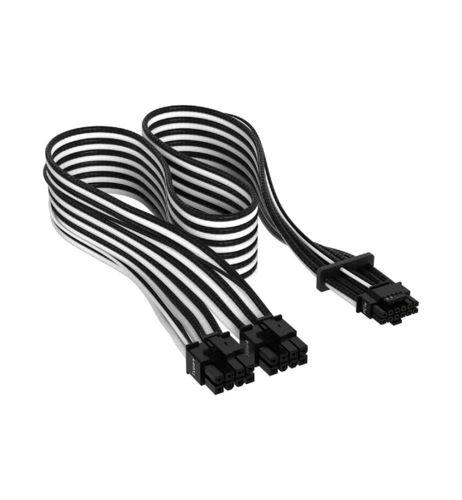 CORSAIR - Câble Premium 12+4 broches 12VHPWR 600 W Noir Blanc