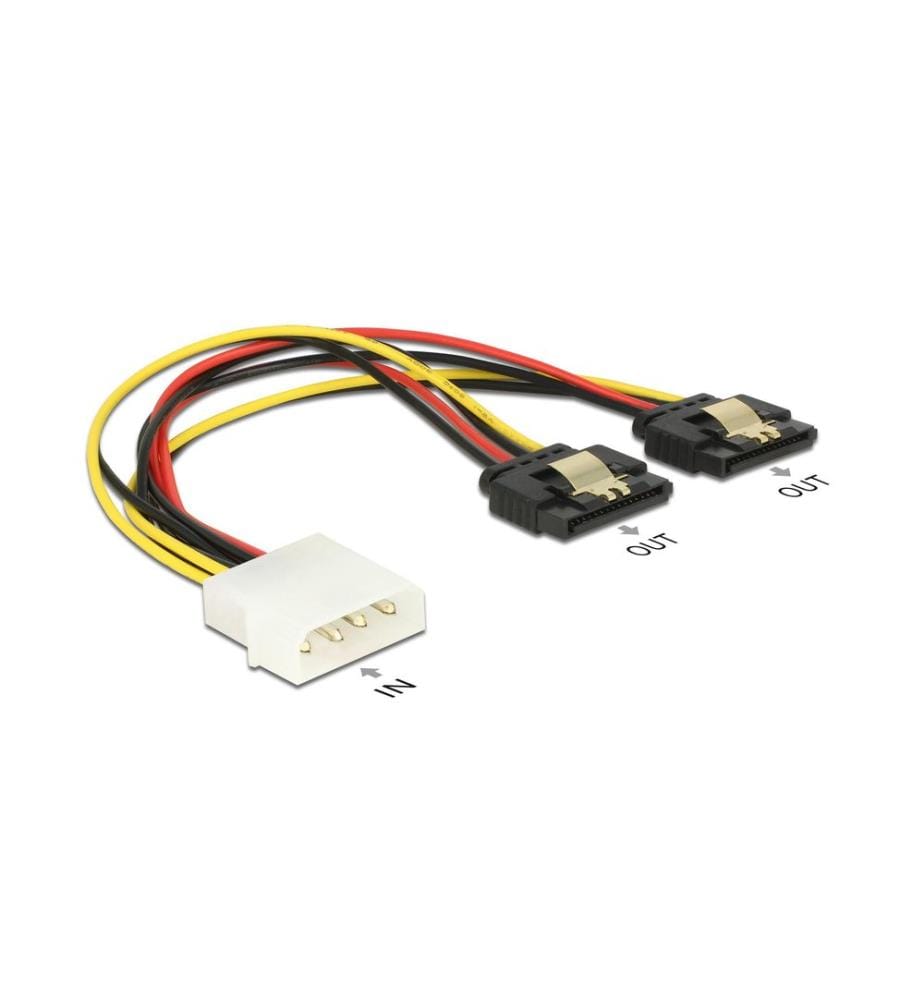 DELOCK - Câble électrique en Y Molex - 2x SATA 20 cm