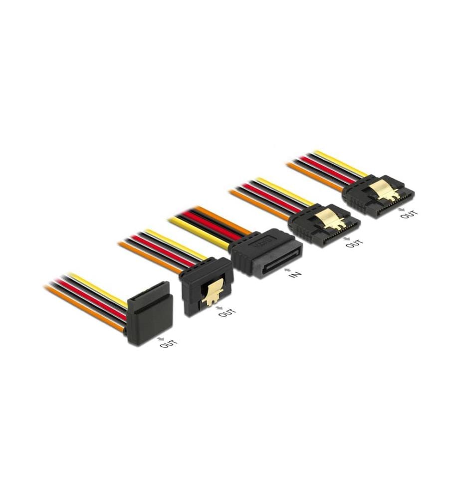 DELOCK - Câble d'alimentation SATA - 4x SATA coudée 50 cm