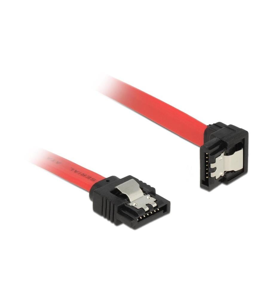DELOCK - Câble SATA3 6 Gb/s  rouge, coudé, clip, 50 cm