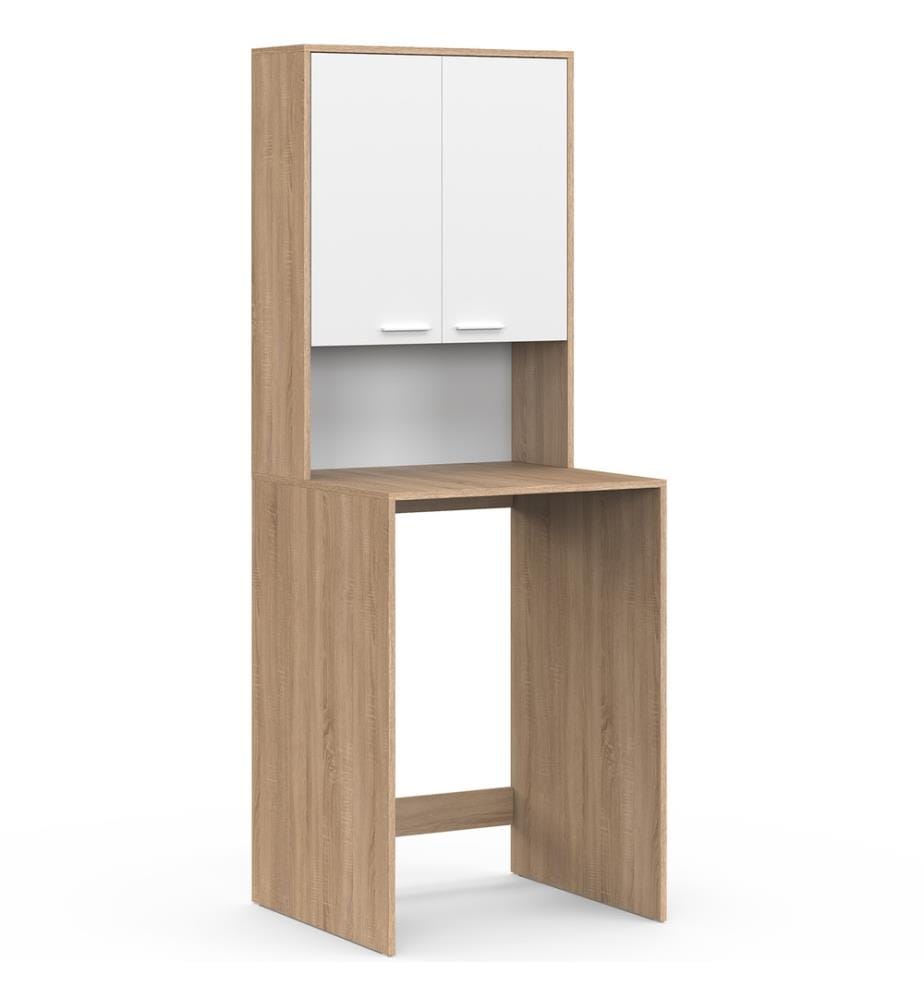 Will Waschmaschinenoberschrank - Holz und Weiss