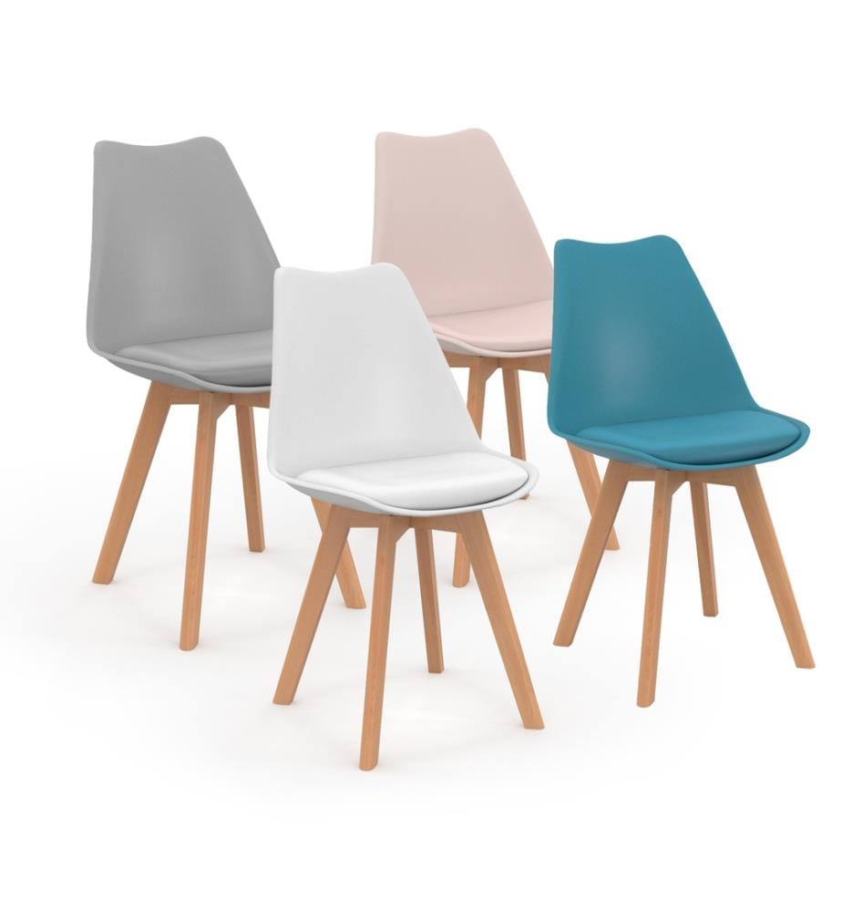 Lot de 4 Chaises Nordia 46 x 51 x 79.5 cm - 4 Coloris