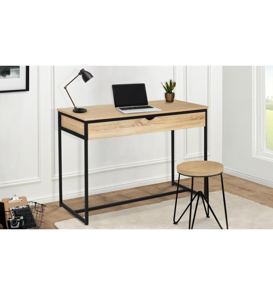 Bureau Memphis 110x75cm - Noir et Brun Clair