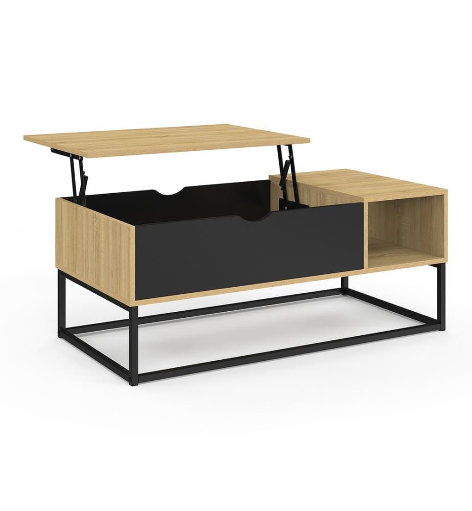 Manhattan Coffee Table 110 x 55 x 44.5 cm - Brown & Black