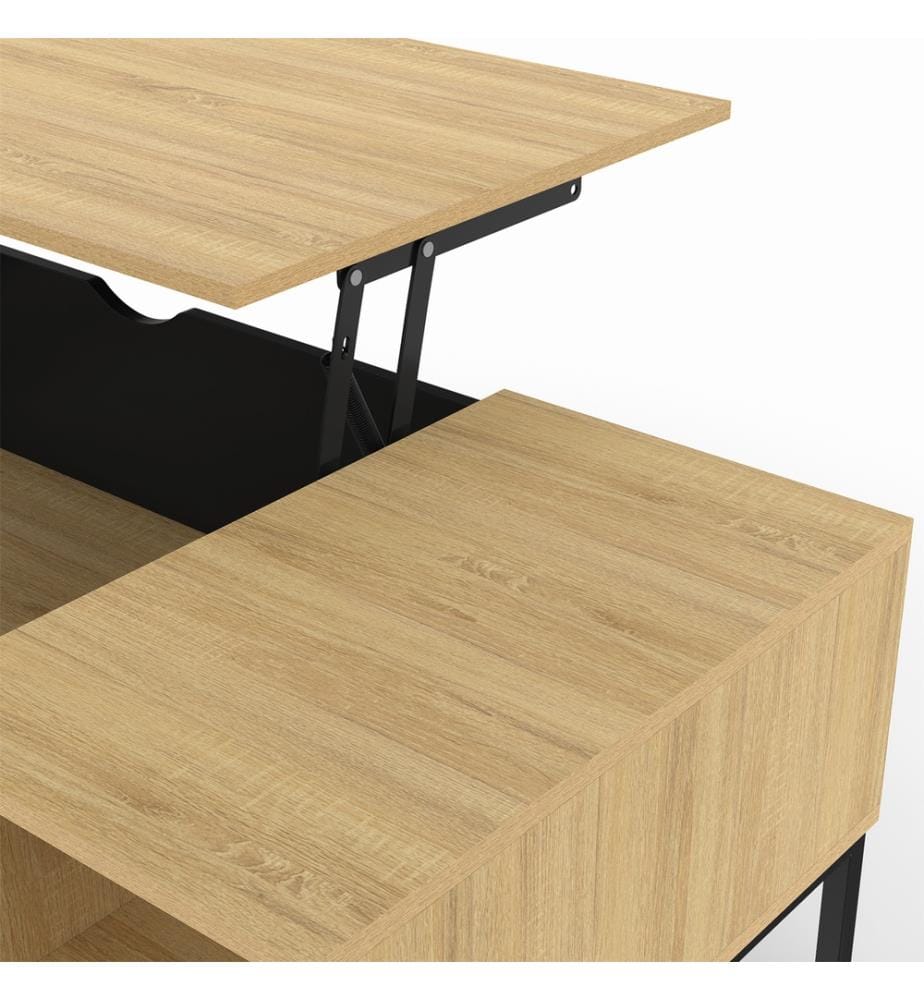 Manhattan Coffee Table 110 x 55 x 44.5 cm - Brown & Black