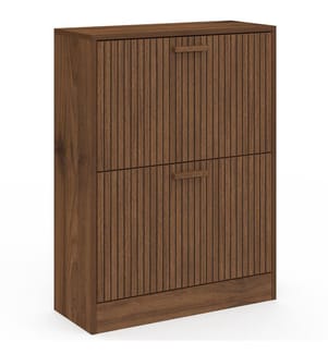 Schuhschrank Faustine mit 2 Türen – Nussbaum