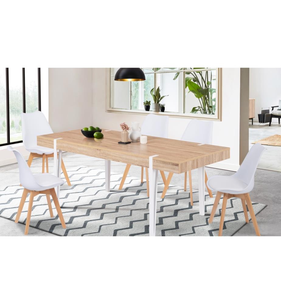 Esstisch Hudson 200 x 90 x 76 cm - Holz & Weiss