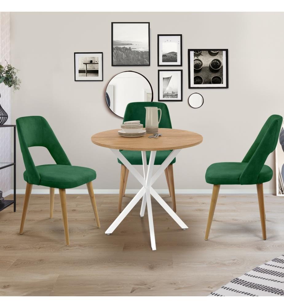 Esstisch Soline 80 x 80 x 75 cm - Weiss