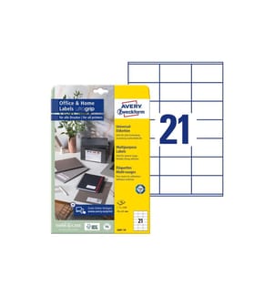 AVERY - Zweckform Étiquettes universelles 3481 70 x 41 mm, 10 feuille