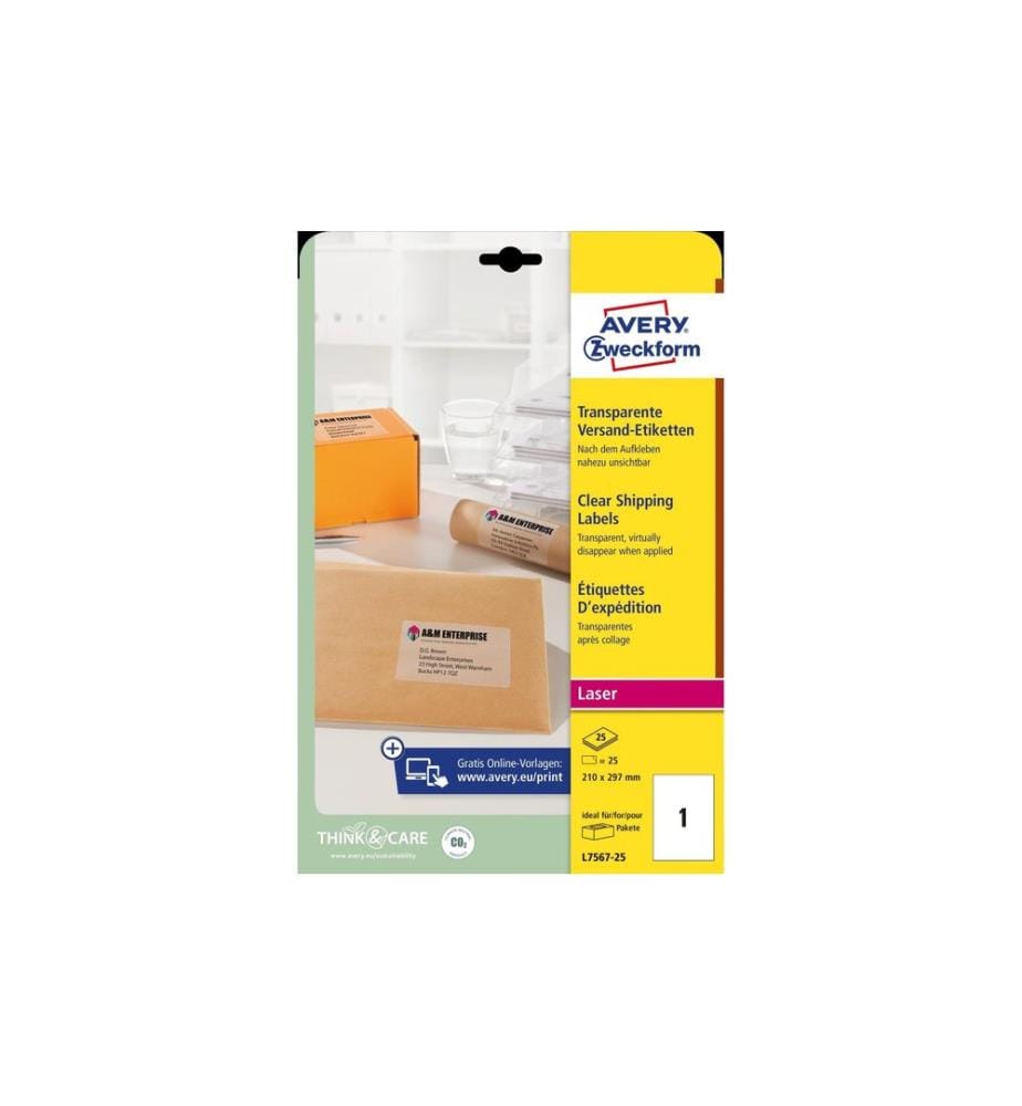 AVERY - Zweckform Étiquettes d'expédition 210 x 297 mm L7567 étendard
