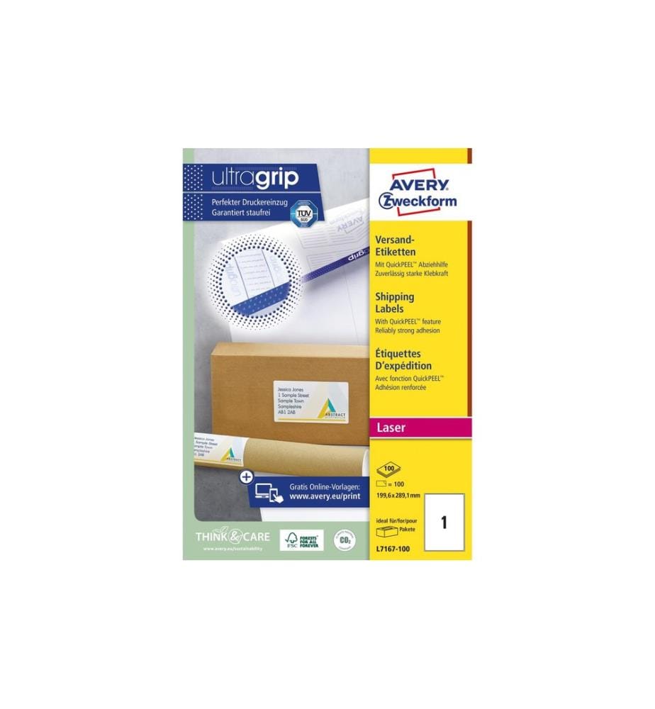 AVERY - Zweckform Étiquettes d'expédition 199.6 x 289.1 mm, 100 feuille