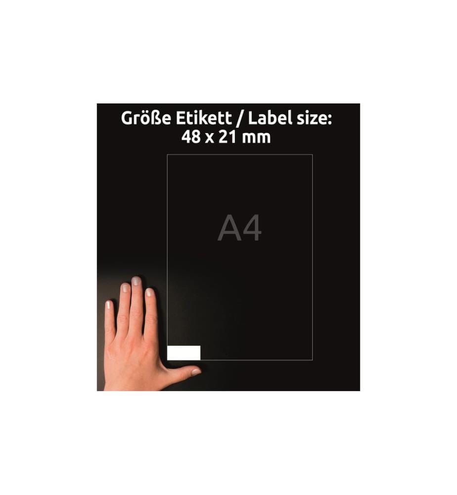 AVERY - Zweckform Étiquettes universelles 3650 48 x 21 mm, 100 feuille