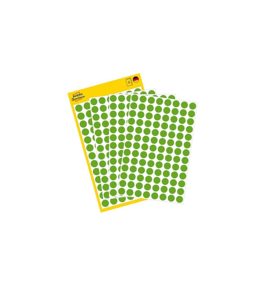 AVERY - Zweckform Klebepunkte Ø 8 mm, 4 Blatt, Grün