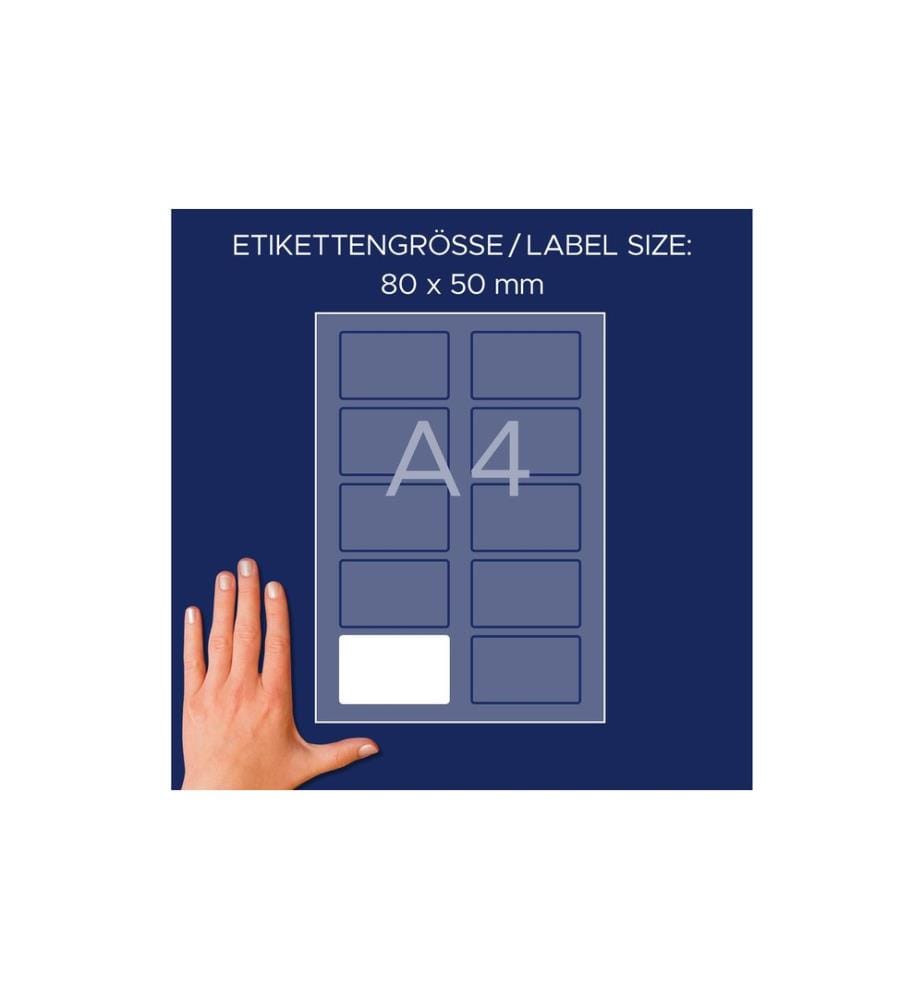 AVERY - Zweckform Étiquettes porte-noms 80 x 50 mm, 20 feuille