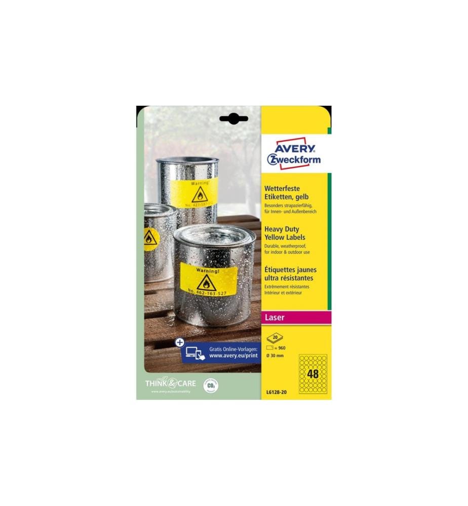 AVERY - Zweckform Étiquettes rondes L6128-20 30 mm