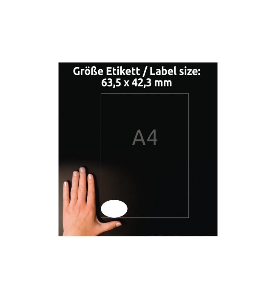 AVERY - Zweckform Étiquettes rondes L6024REV-25 63,5 x 42,3 mm