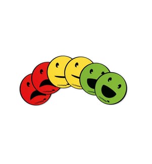 Legamaster - Aimant Emoticon Jaune/Vert/Rouge, 6 Pièce/s