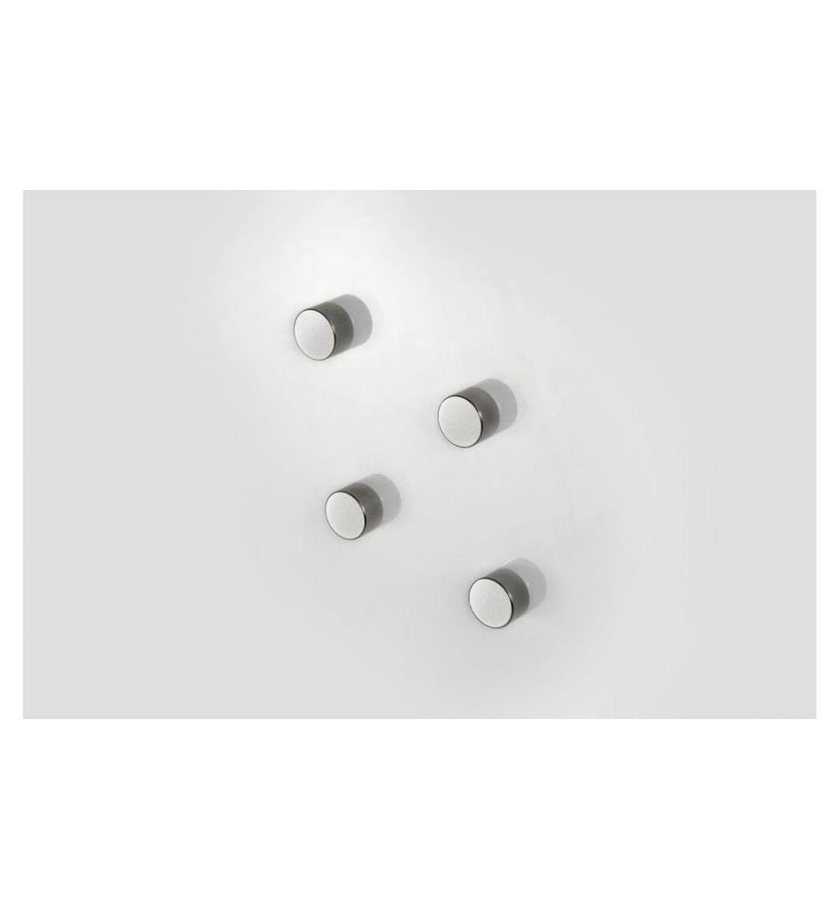 Legamaster - Aimant pour plaques de verre, argent, 6 pièces