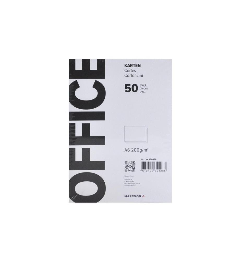 Office - Carte vierge A6 200 g/m²