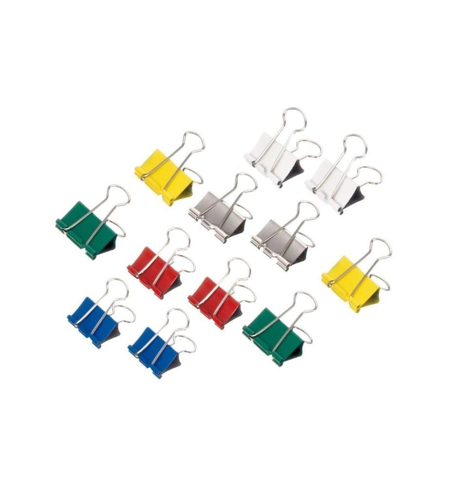 MAUL - Papierklemme MAUL -y 19 mm, 12 Stück, Mehrfarbig