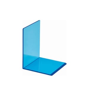 MAUL - Buchstütze aus Acryl Neon 10 x 10 x 13 cm, Blau, 2 Stk.