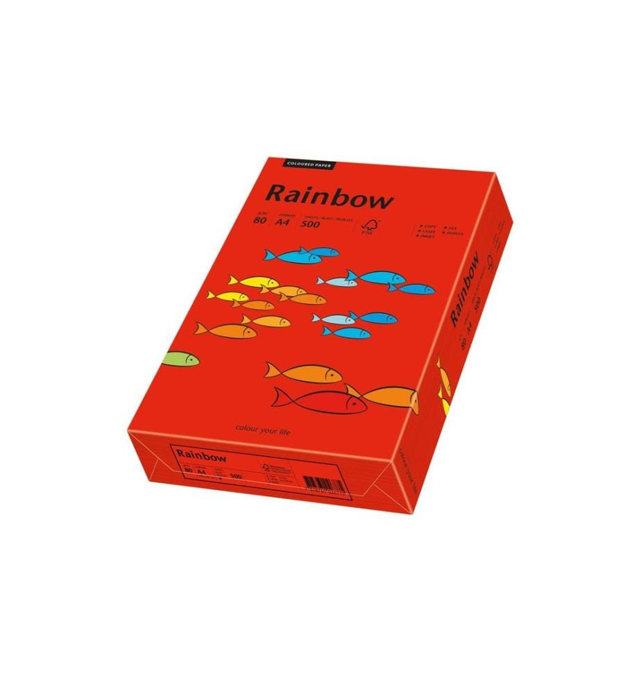 Rainbow - Papier pour photocopie Rainbow - 80 g/m² A4, Rouge intense