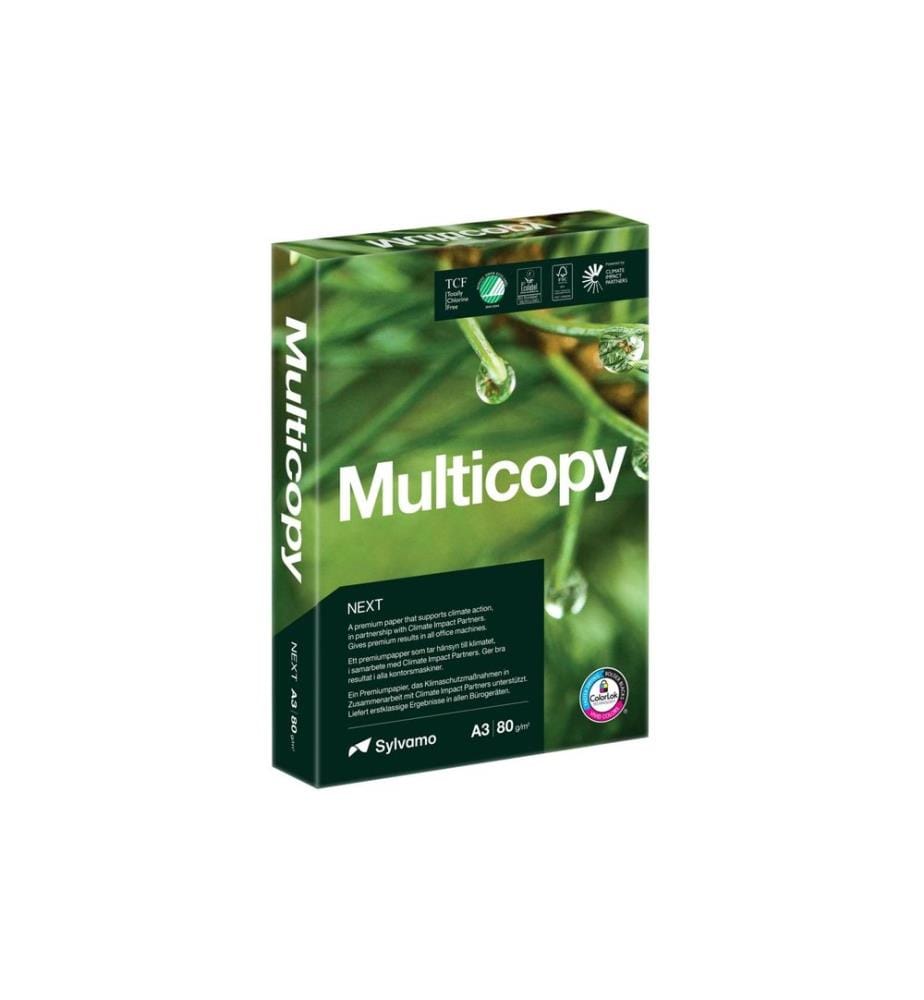 Multicopy - Papier pour photocopie Next A3 (297 x 420 mm) Mat 500 feuilles Blanc