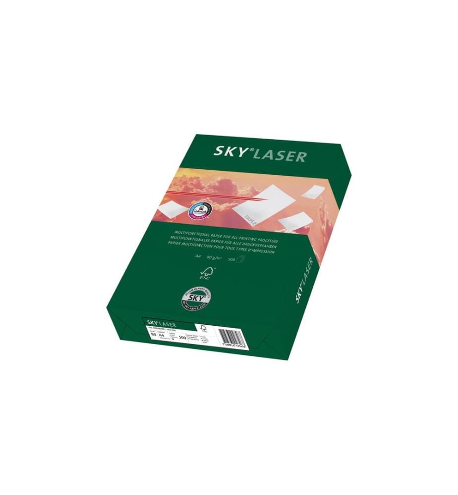SKY - Papier pour photocopie Laser A4, Blanc, 80 g/m², 500 Feuille