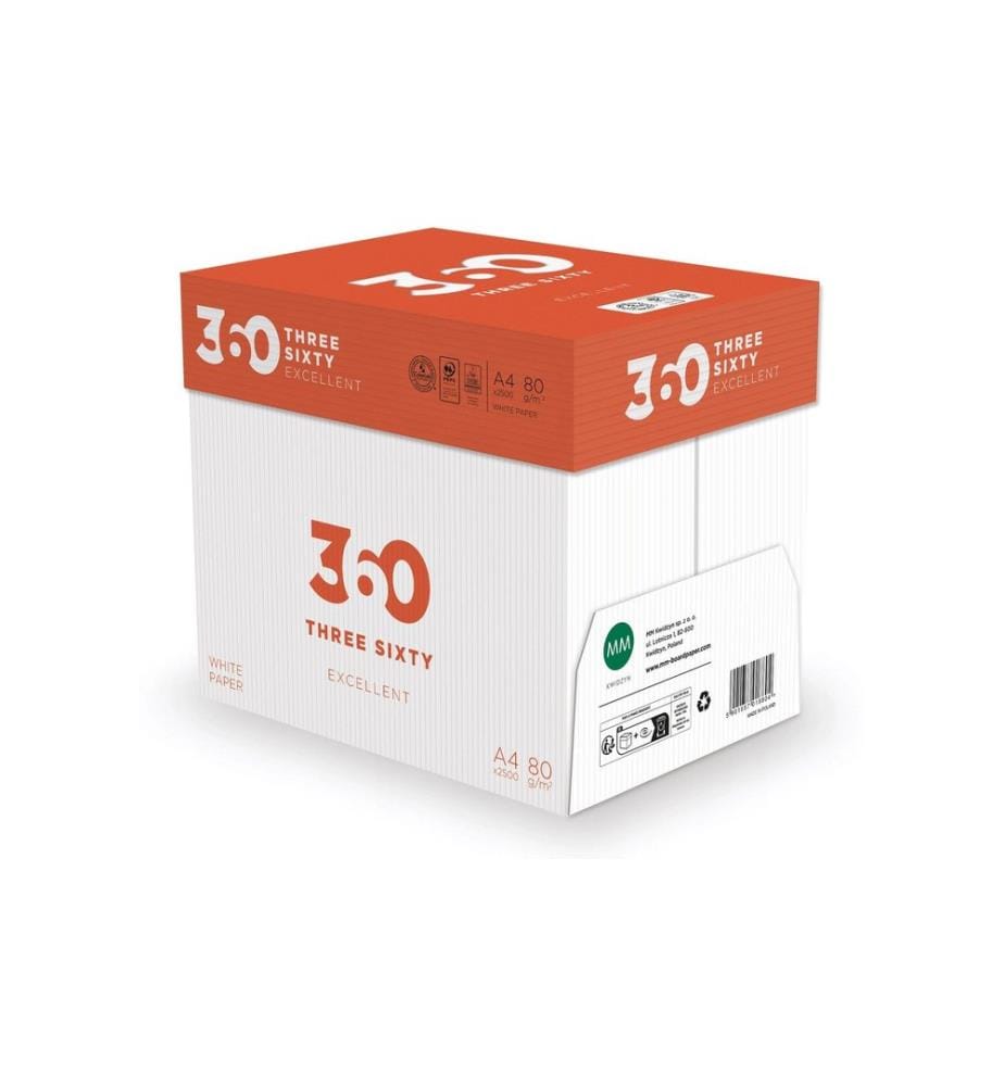 360 - Papier pour photocopie Excellent A4, Extra-blanc, 80 g/m², 1 palette