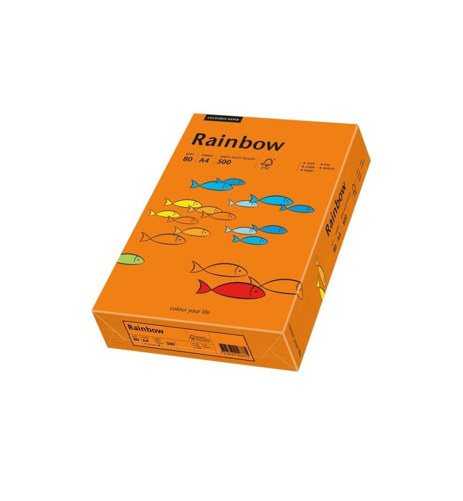 Rainbow - Papier pour photocopie Rainbow - 80 g/m² A4, Orange intense