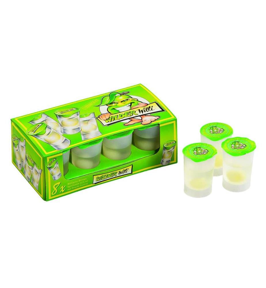 8x Wilder Willi Williams Pear Liqueur 25% Vol., 8-pack - 20ml