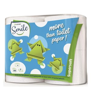 14 x carta igienica Smile 4x300 fogli 2 pieghe