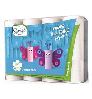 6 x carta igienica Smile 24x180 fogli 3 pieghe