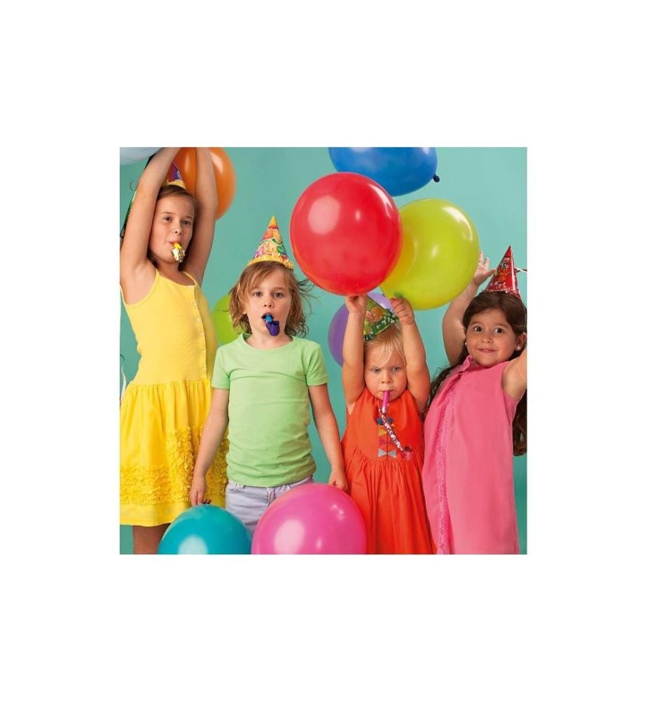 BELBAL - Ballon de baudruche Métallique Rouge cerise, Ø 30 cm, 50 pièces