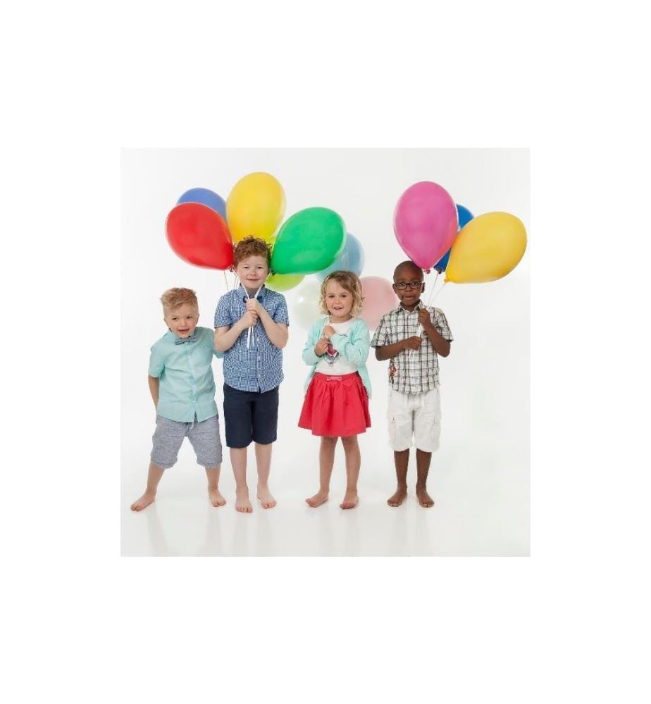 BELBAL - Ballon de baudruche Pastel Bleu clair, Ø 30 cm, 50 pièces