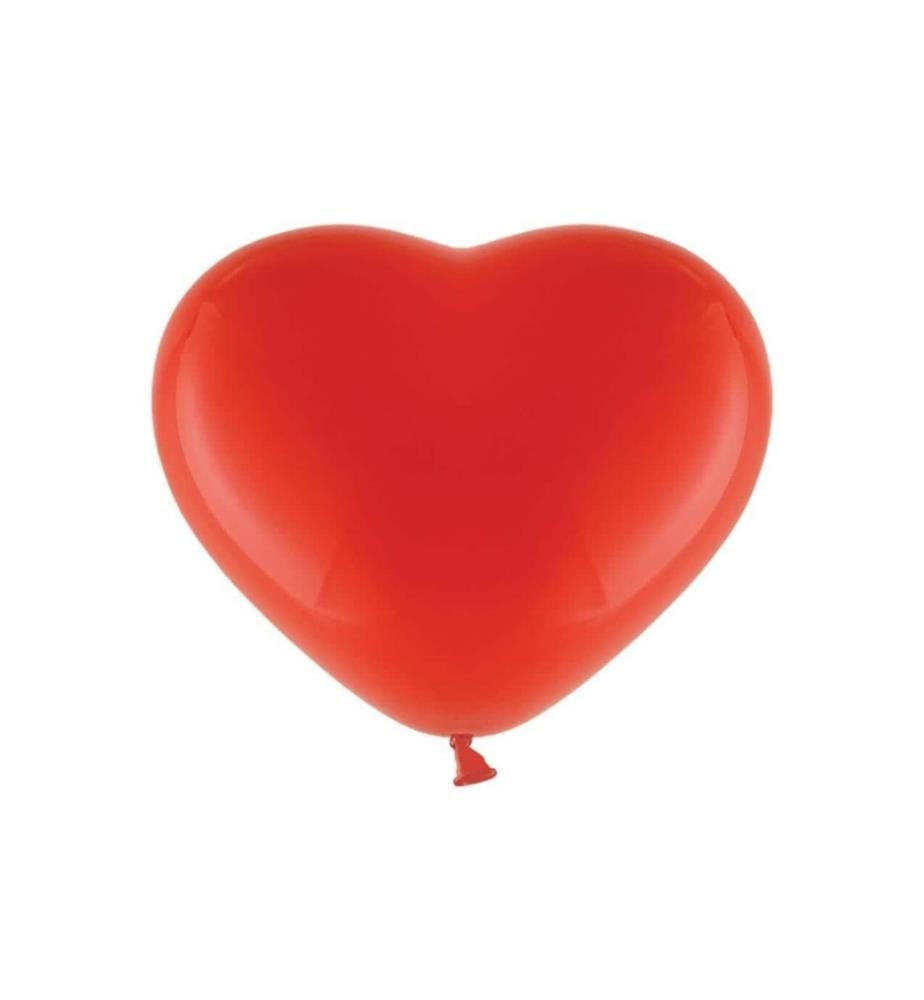 BELBAL - Ballon de baudruche Coeur Rouge, Ø 28 cm, 25 pièces