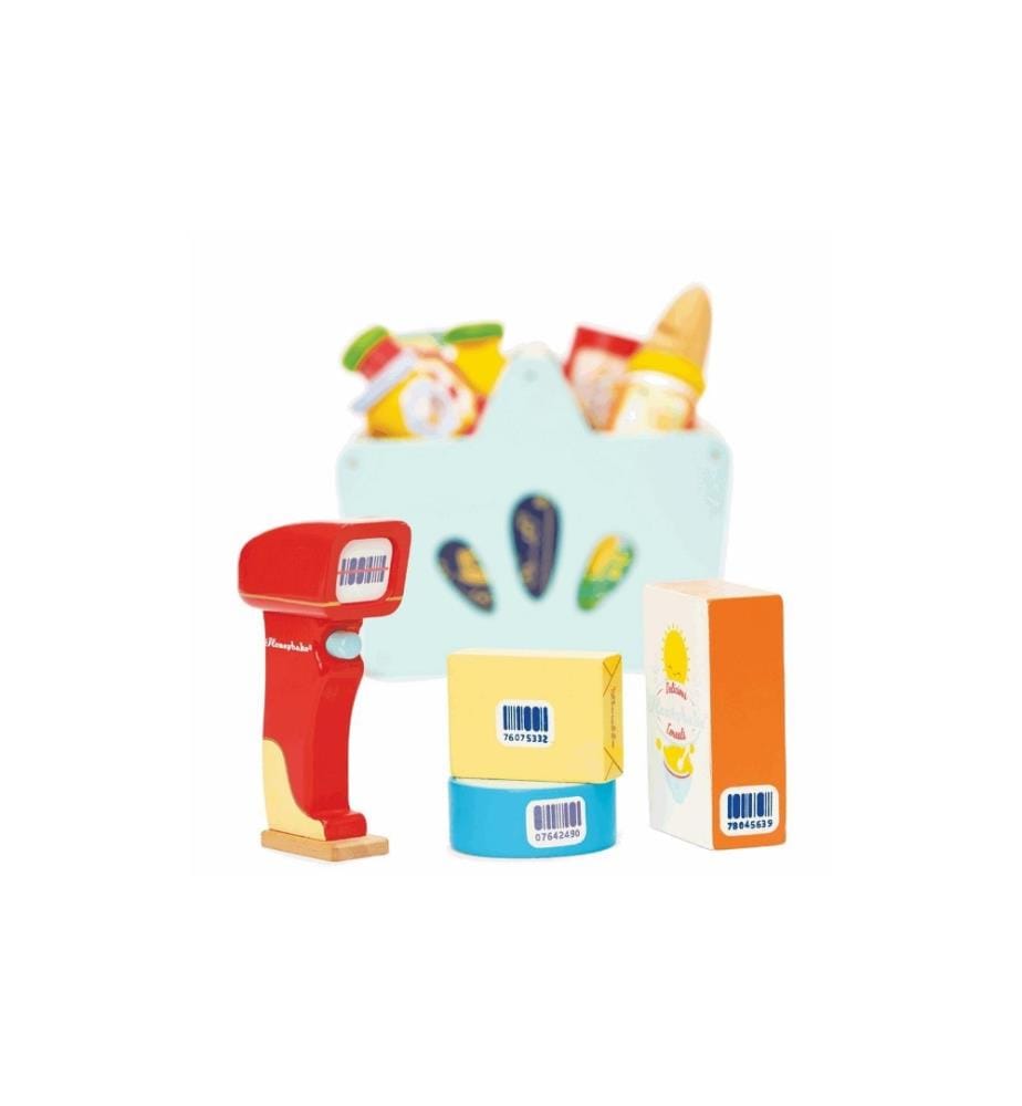 LE TOY VAN - Aliments jouets Panier d'achat rempli & scanner