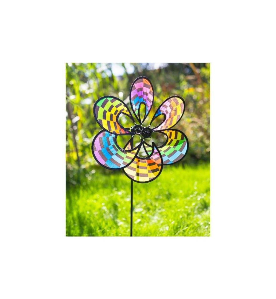 Invento-HQ Windrad Blume Regenbogen 82 cm