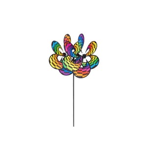 Invento-HQ Windrad Blumen Duett Regenbogen 82 cm