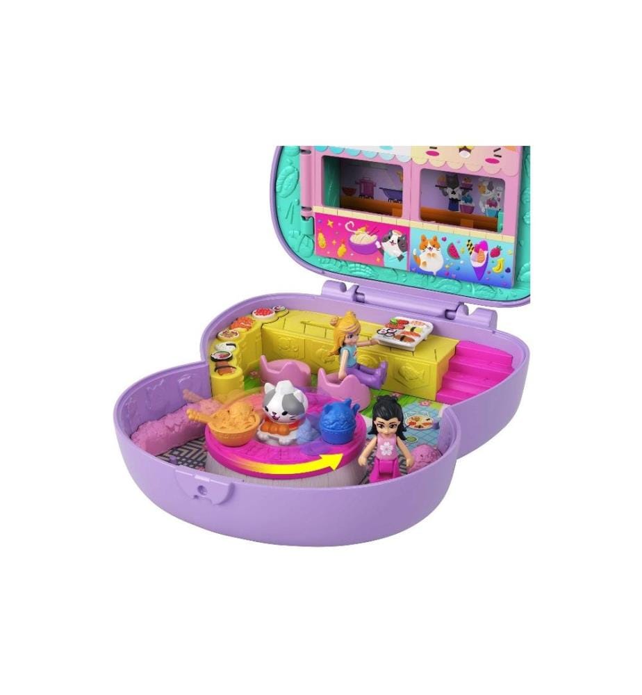 POLLY POCKET - Ensemble de pions Coffret chaton restaurant de sushis