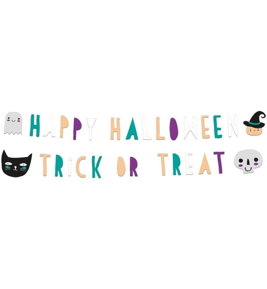 FOLAT - Pappartikel Girlande Buchstaben Happy Halloween mehrfarbig