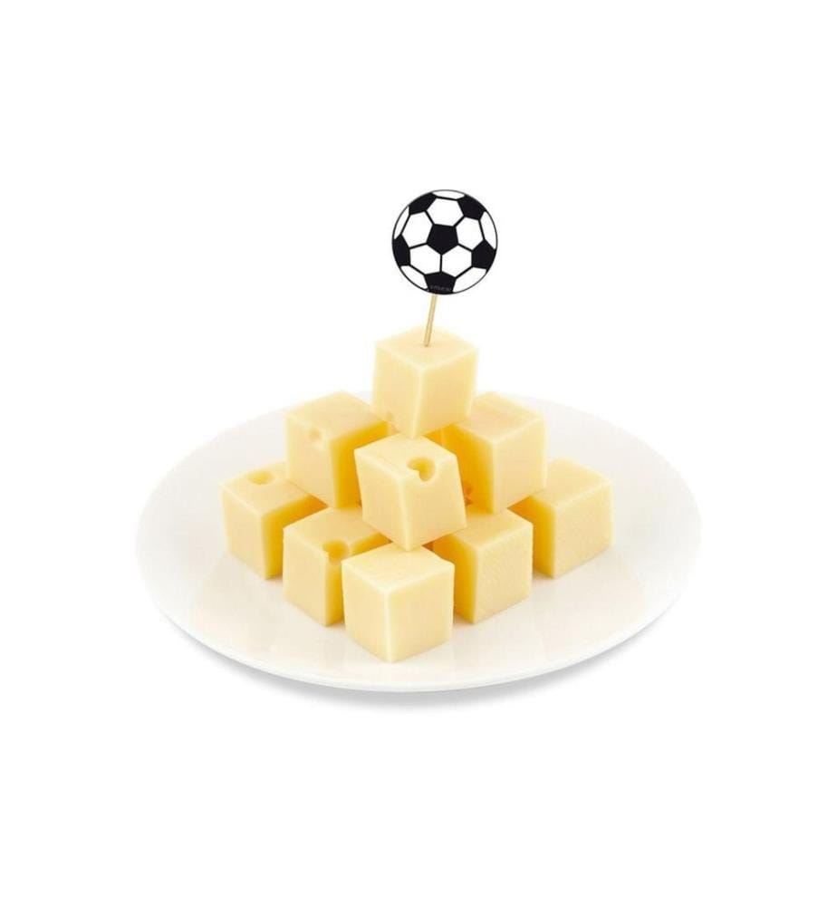 FOLAT - Topper pour gâteau Football 15 cm, 20 Pièce/s, Noir/Blanc