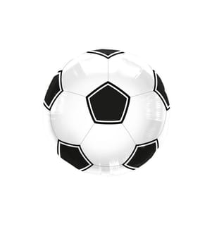 FOLAT - Ballon en aluminium Football Noir/Blanc, 43 cm