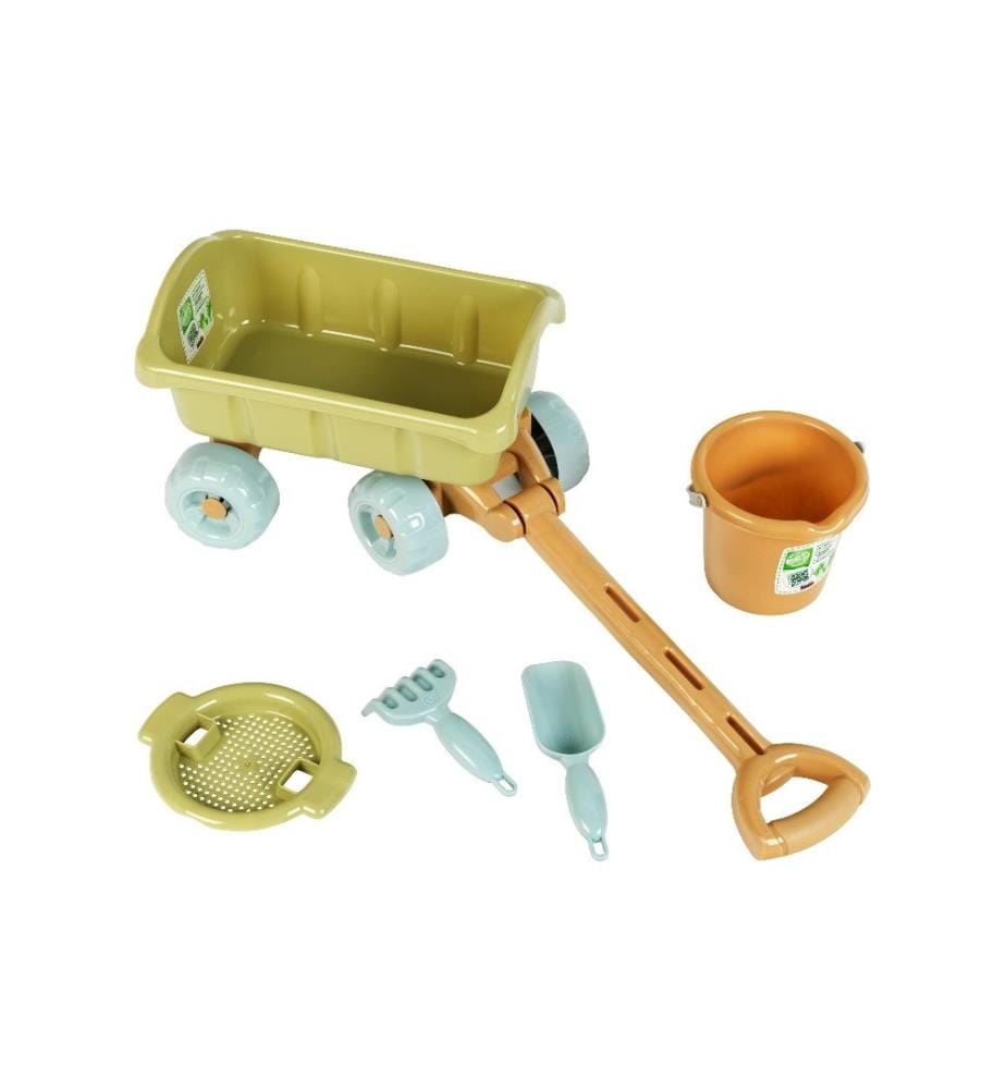 Klein-Toys Jouet de bac à sable Chariot à main avec seau Set 5 Pièce/s