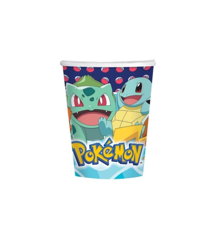 AMSCAN - Gobelets jetables Pokemon 8 pièces