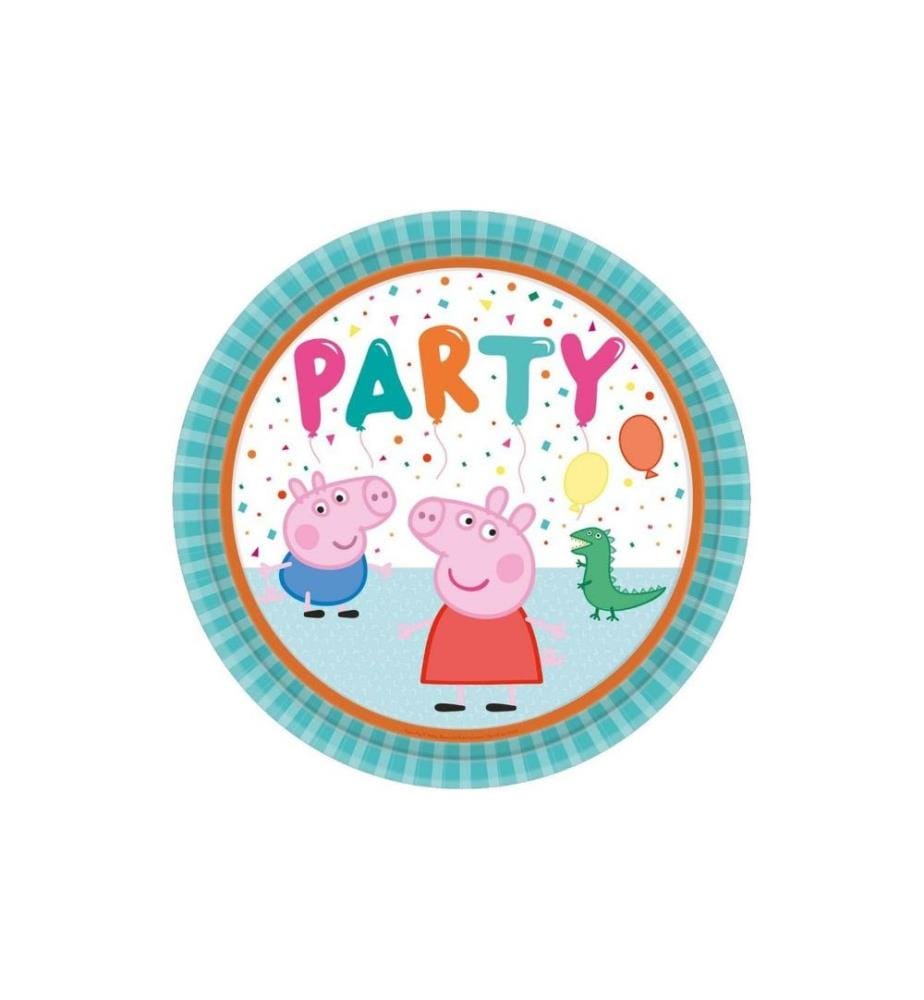 AMSCAN - Assiettes jetables PeppaPig 8 pièces