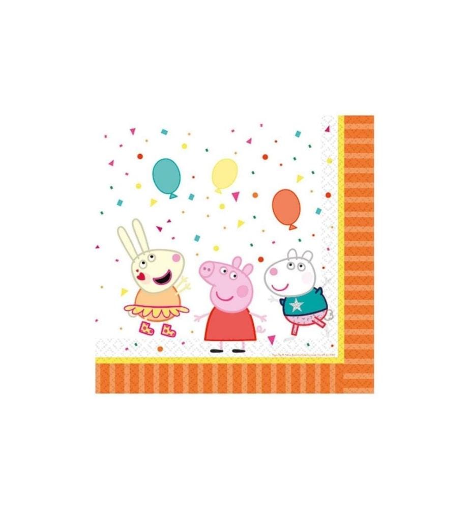 AMSCAN - Serviettes en papier PeppaPig 16 pièces